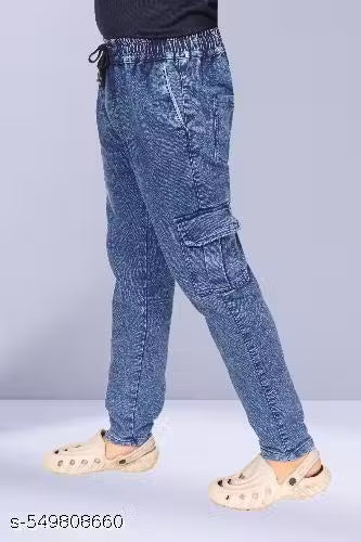 Men’s Slim Fit Cargo Denim Jeans