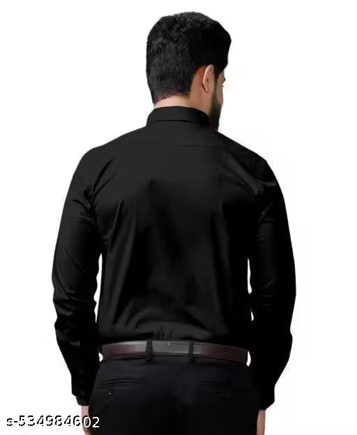 MACSAM Premium Stylish Black Cotton Shirt for Men
