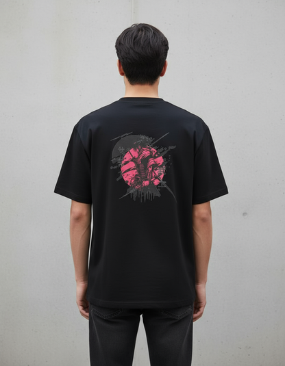 Samurai Spirit Ink – Artistic Back Print T-Shirt