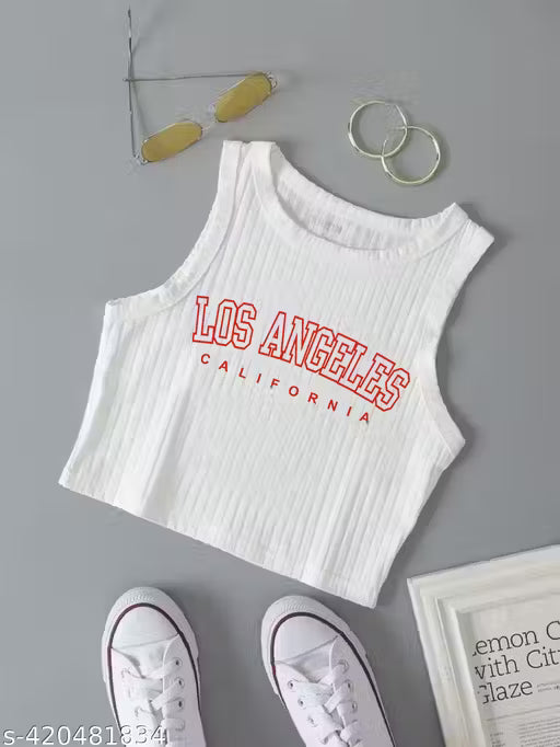 Women's Los Angeles Printed Crop Tank Top