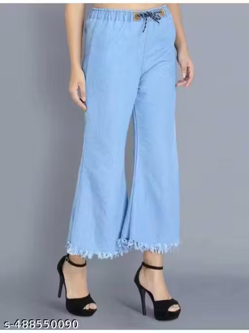 Denim Palazzo Pants for Girls & Women