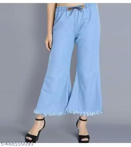 Denim Palazzo Pants for Girls & Women