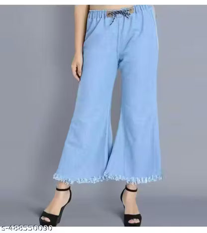 Denim Palazzo Pants for Girls & Women