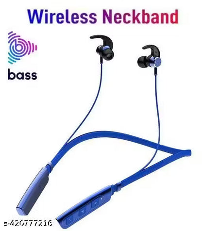 BassForce Wireless Neckband with Fast Charging – Blue