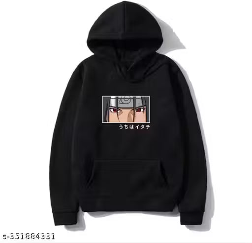 Itachi Back Printed Black Hoodie