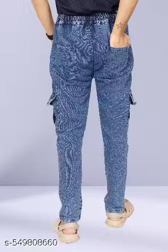 Men’s Slim Fit Cargo Denim Jeans