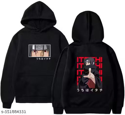 Itachi Back Printed Black Hoodie